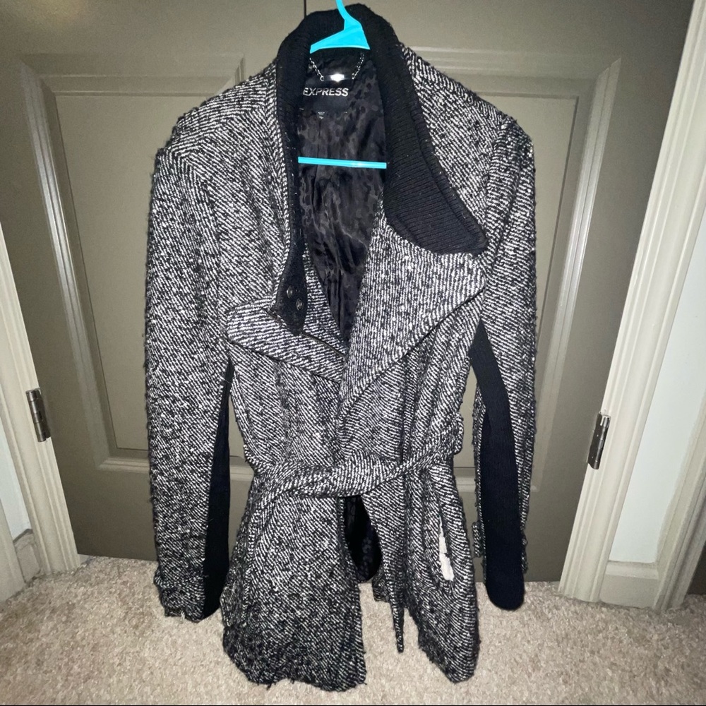 Express winter Pea Coat (black/white)